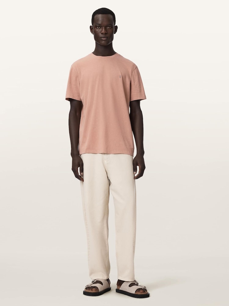 AllSaints Pink Saka Short Sleeve Crew Neck T-Shirt - Image 2 of 7