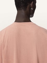 AllSaints Pink Saka Short Sleeve Crew Neck T-Shirt - Image 4 of 7