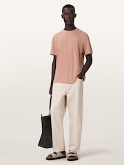 AllSaints Pink Saka Short Sleeve Crew Neck T-Shirt - Image 6 of 7