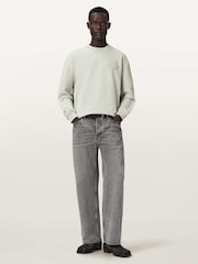 AllSaints Off White Insignia Crew Neck Sweat Top - Image 2 of 7