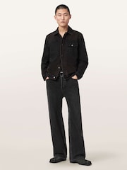 AllSaints Brown Roth Denim Jacket - Image 2 of 5