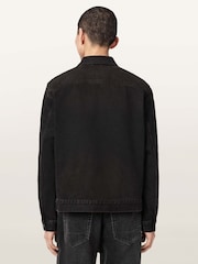 AllSaints Brown Roth Denim Jacket - Image 4 of 5