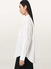 AllSaints White Sparrow Embroidered Shirt - Image 4 of 7