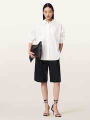 AllSaints White Sparrow Embroidered Shirt - Image 6 of 7