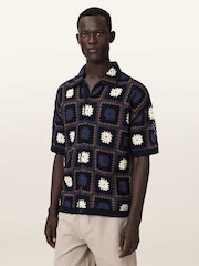 AllSaints Blue Mandon Cardigan - Image 1 of 6