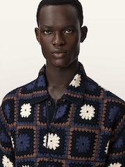 AllSaints Blue Mandon Cardigan - Image 3 of 6