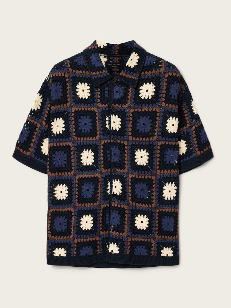 AllSaints Blue Mandon Cardigan - Image 6 of 6