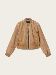 AllSaints Brown Orten Whip Bomber Jacket - Image 5 of 5