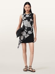 AllSaints Black Riley Mini Dress - Image 1 of 7