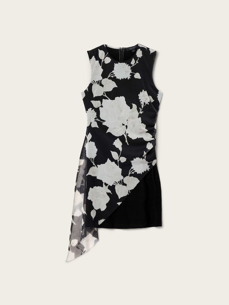 AllSaints Black Riley Mini Dress - Image 7 of 7