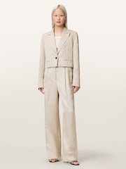 AllSaints Cream Helena Blazer - Image 2 of 7