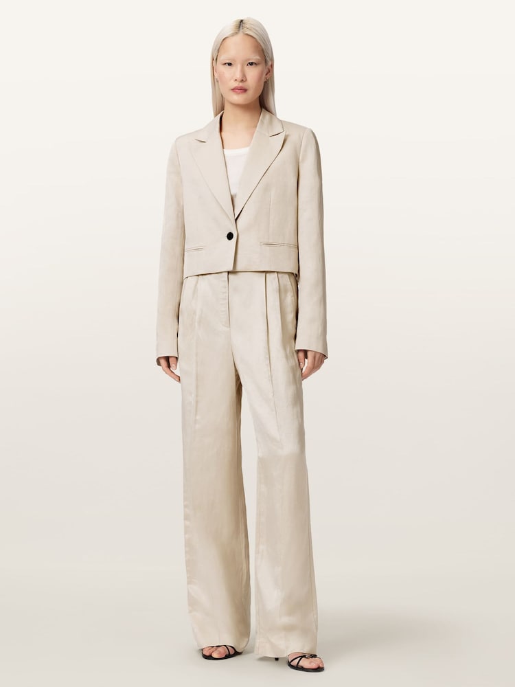 AllSaints Cream Helena Blazer - Image 2 of 7