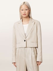AllSaints Cream Helena Blazer - Image 4 of 7