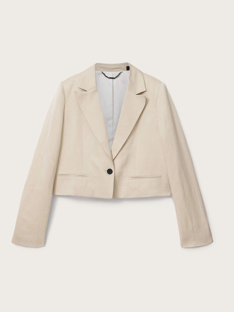 AllSaints Cream Helena Blazer - Image 7 of 7