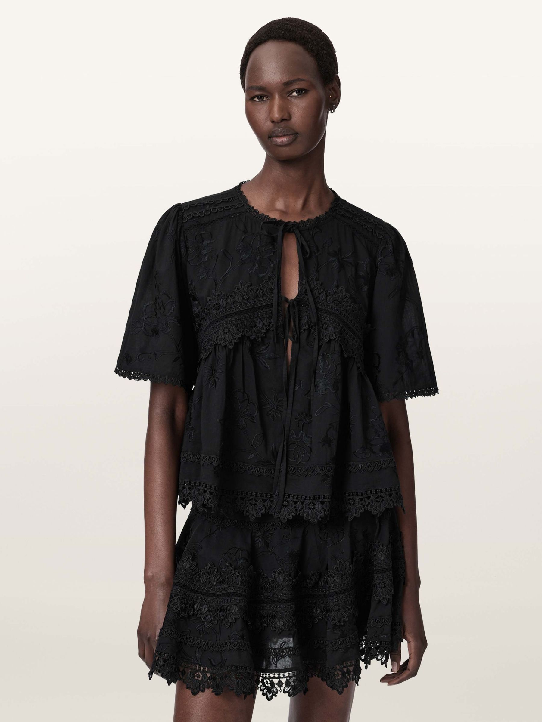 Buy AllSaints Black Lillith Top from Next USA