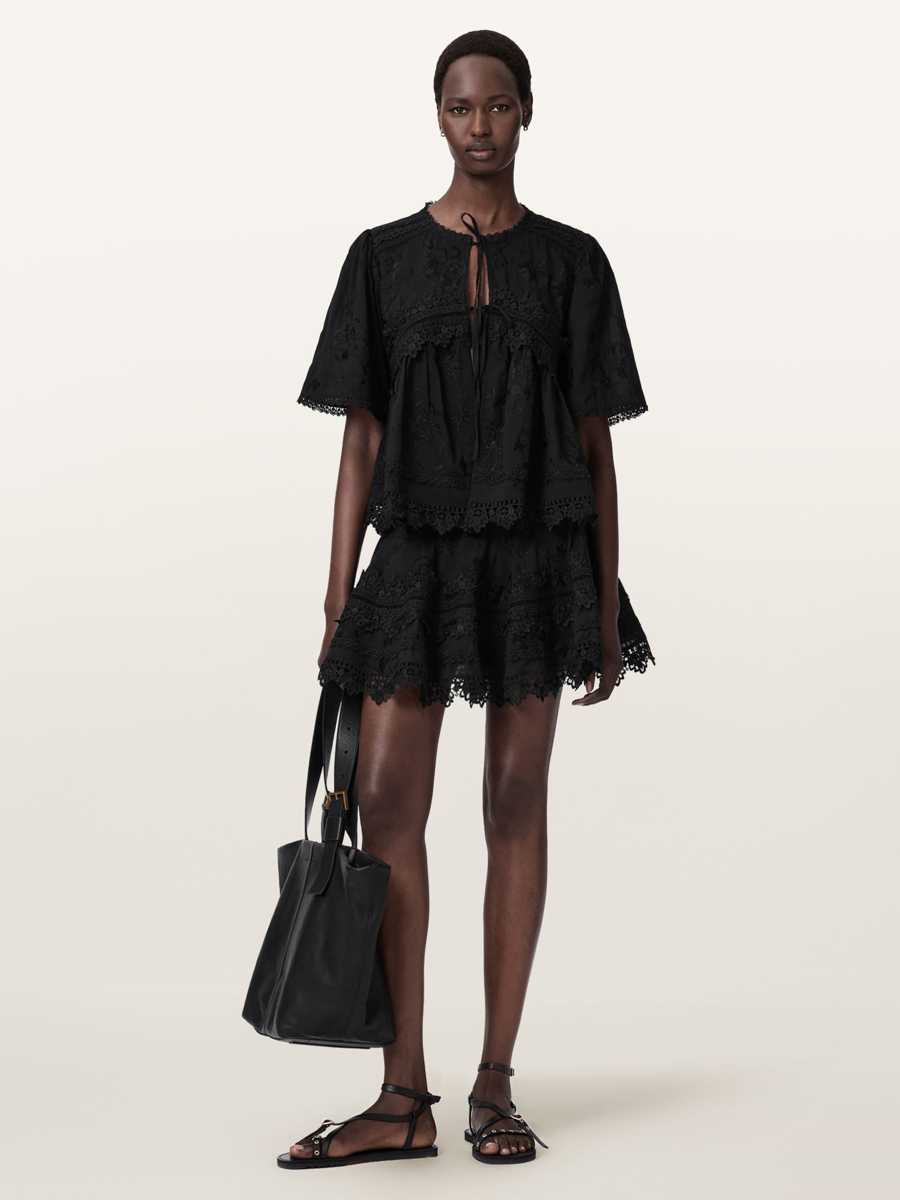 Buy AllSaints Black Lillith Top from Next USA