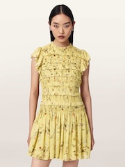 AllSaints Yellow Lauren Dress - Image 1 of 6