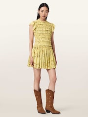 AllSaints Yellow Lauren Dress - Image 2 of 6