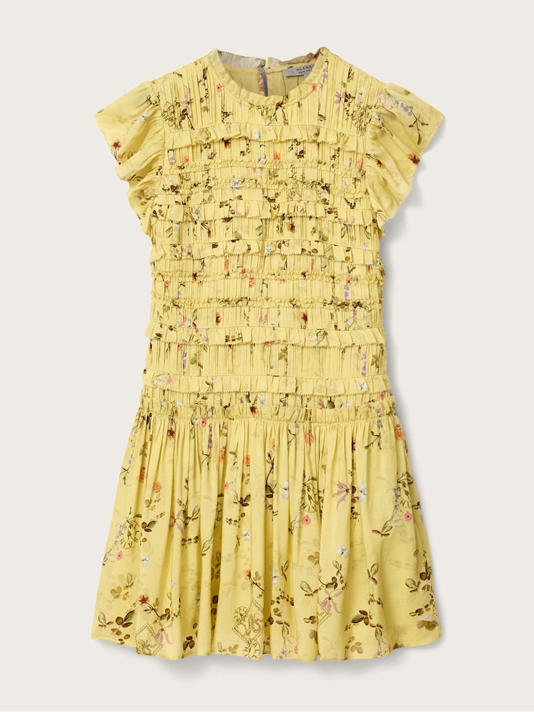 AllSaints Yellow Lauren Dress - Image 6 of 6