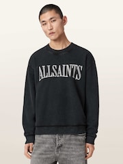 AllSaints Black Dash Crew Sweat Tops - Image 1 of 7