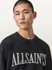 AllSaints Black Dash Crew Sweat Tops - Image 3 of 7