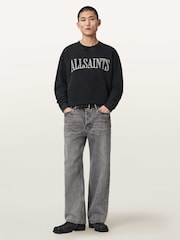 AllSaints Black Dash Crew Sweat Tops - Image 6 of 7
