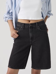 Levi's Black Baggy Dad Shorts - Image 1 of 6