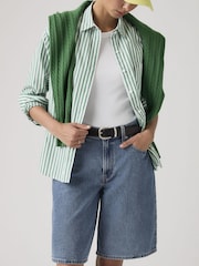 Levi's Mid Blue Denim Baggy Dad Shorts - Image 4 of 6