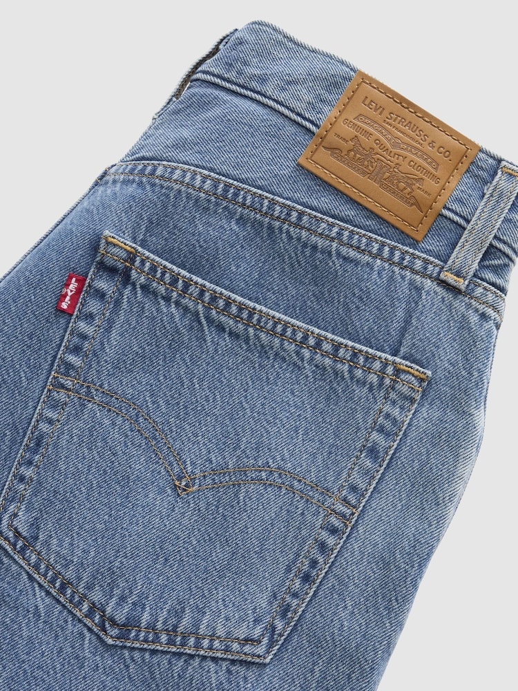 Levi's Mid Blue Denim Baggy Dad Shorts - Image 6 of 6