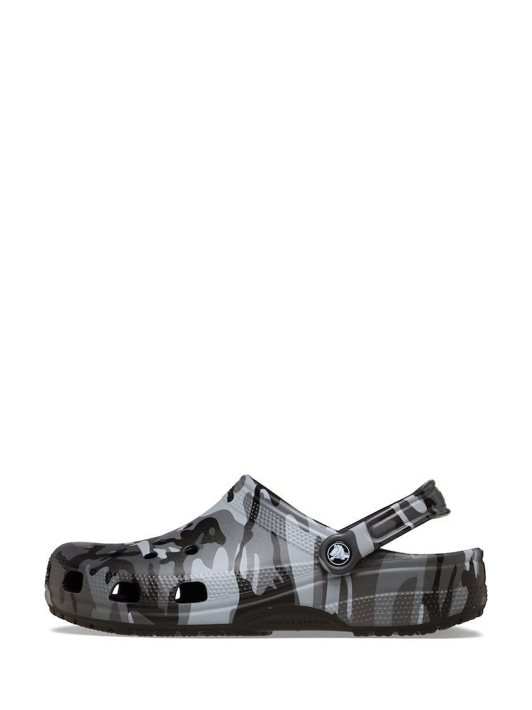 Crocs Black Classic Camouflage Clogs - Image 2 of 7