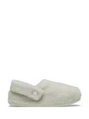 Crocs Cream Classic Cozzzy Slippers - Image 1 of 6