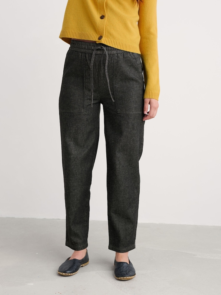 Seasalt Cornwall Black Sholl Trousers - Image 1 of 5 Seasalt Cornwall Black Sholl Trousers - Image 1 of 5