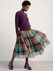 Seasalt Cornwall Purple Exhibition Skirt - Image 1 of 5