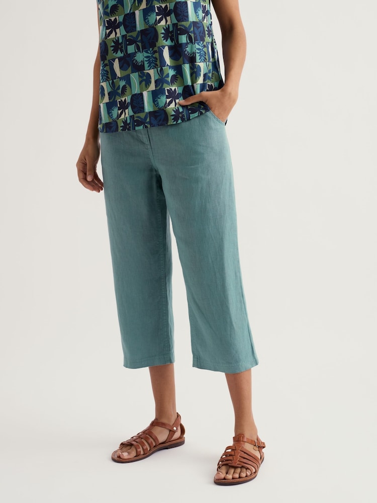 Seasalt Cornwall Blue Brawn Point Trousers - Image 2 of 5 Seasalt Cornwall Blue Brawn Point Trousers - Image 2 of 5