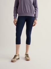 Seasalt Cornwall Blue Charming Cropped Leggings - Image 1 of 5