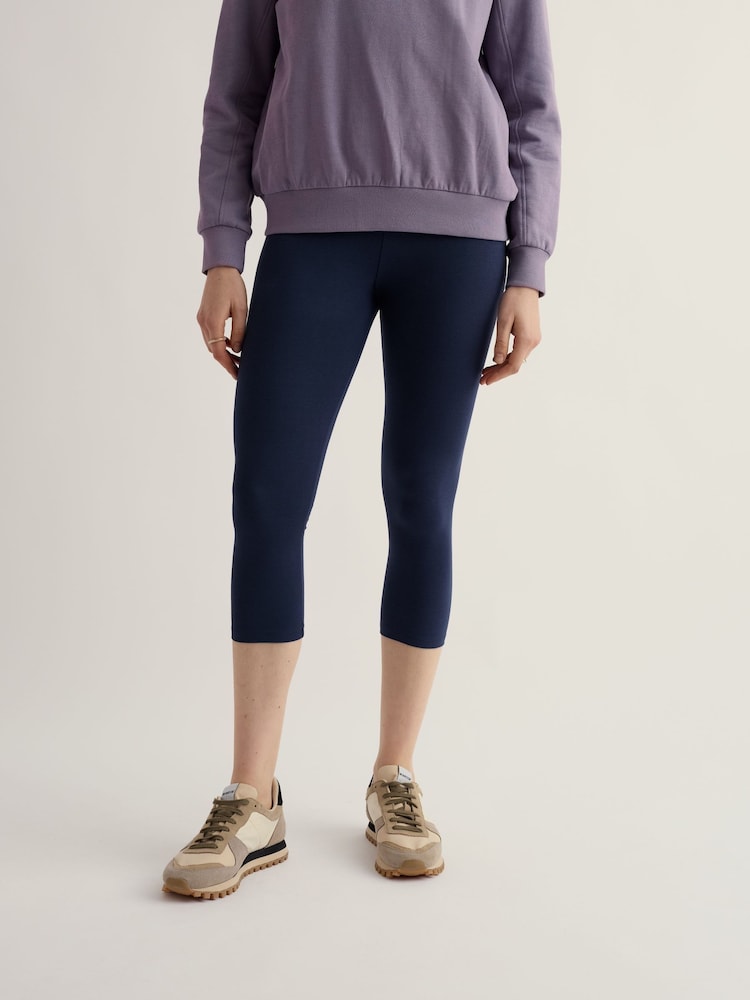 Seasalt Cornwall Blue Charming Cropped Leggings - Image 1 of 5