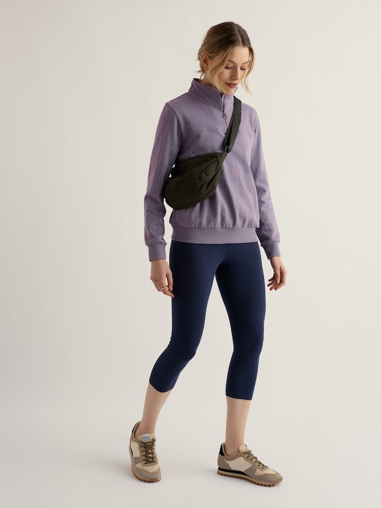 Seasalt Cornwall Blue Charming Cropped Leggings - Image 2 of 5