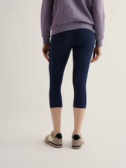 Seasalt Cornwall Blue Charming Cropped Leggings - Image 3 of 5