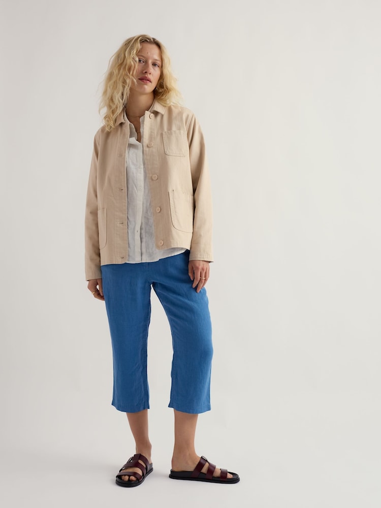 Seasalt Cornwall Blue Brawn Point Trousers - Image 2 of 5 Seasalt Cornwall Blue Brawn Point Trousers - Image 2 of 5