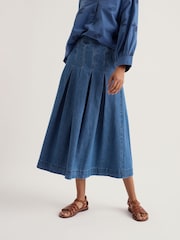 Seasalt Cornwall Blue Rosewall Skirt - Image 1 of 5