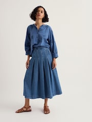 Seasalt Cornwall Blue Rosewall Skirt - Image 2 of 5