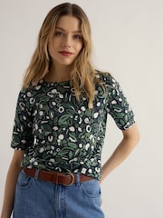 Seasalt Cornwall Dark Green Poisson T-Shirt - Image 1 of 5