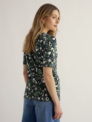 Seasalt Cornwall Dark Green Poisson T-Shirt - Image 3 of 5