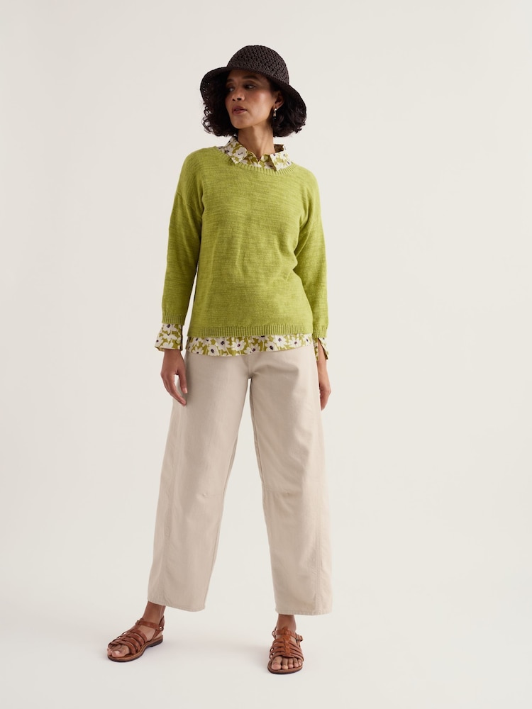 Seasalt Cornwall Light Green Knavock Jumper Plain - Image 2 of 5 Seasalt Cornwall Light Green Knavock Jumper Plain - Image 2 of 5