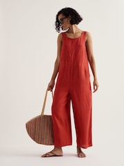 Seasalt Cornwall Orange Salt Air Jumpsuit - Image 1 of 5