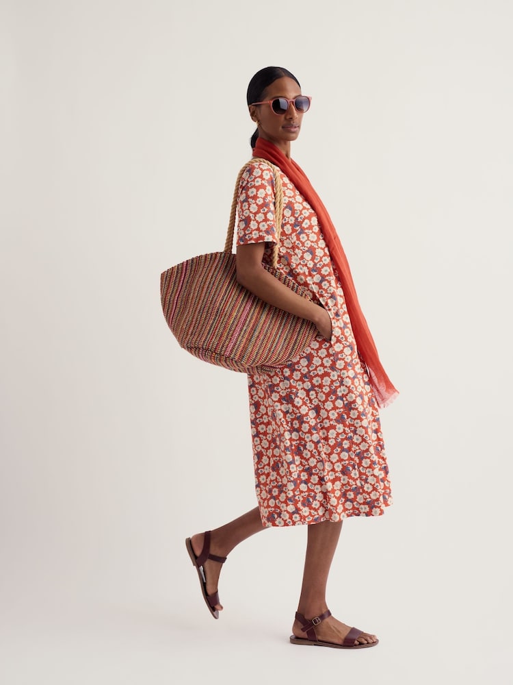 Seasalt Cornwall Orange Short Sleeves Pipers Dress - Image 1 of 5