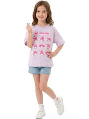 Character Purple Hello Kitty T-Shirt My Melody - Image 8 of 8