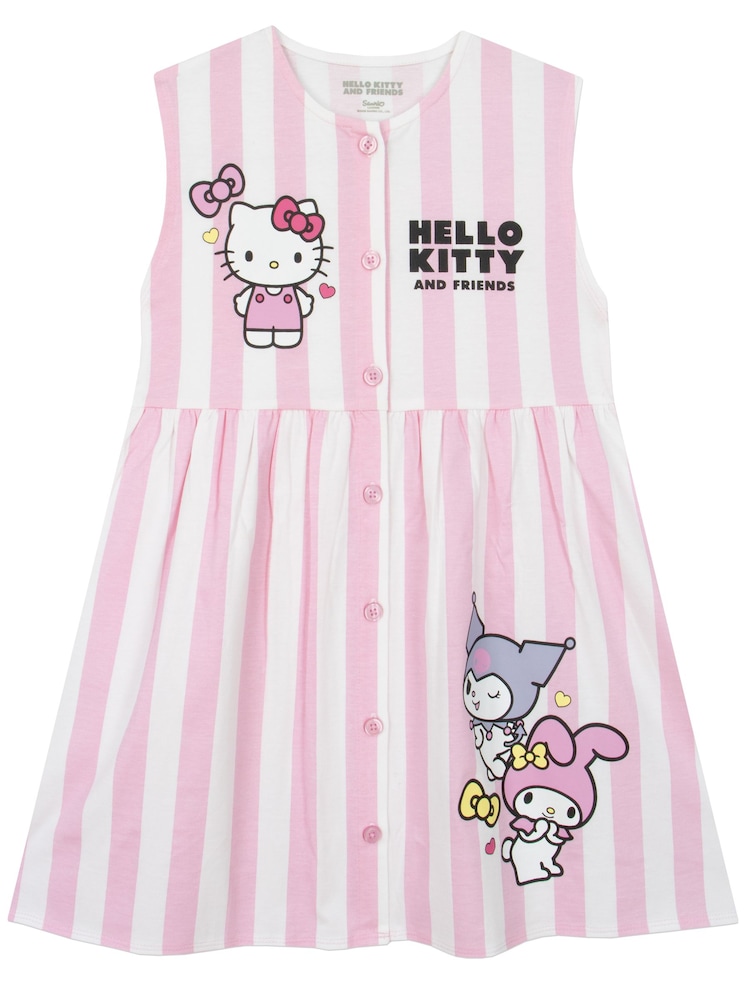 Character Pink Hello Kitty Stripes Dress - Image 1 of 11 Character Pink Hello Kitty Stripes Dress - Image 1 of 11