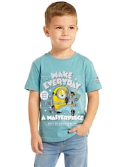 Character Blue Minions T-Shirt With Metallic Detail - Image 2 of 9