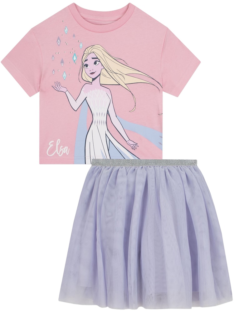 Character Purple Disney Frozen T-Shirt And Skirt Set - Image 1 of 11